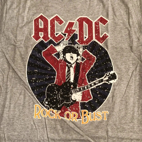AC/DC Rock Or Bust Retro Band Tee Shirt - Picture 2 of 7
